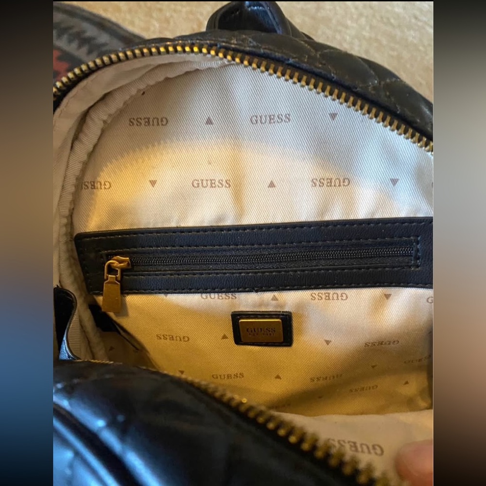 GUESS Black Quilted Backpack - Picture 9 of 10